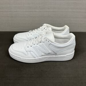New Balance All White 480 Sneakers Basketball Shoes GSB4803W Big Kid Size 7
